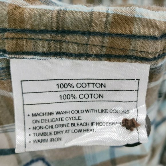 ARIAT Button-Down Shirt Western Style Plaid Long Sleeve EUC Size MEDIUM - Picture 7 of 9